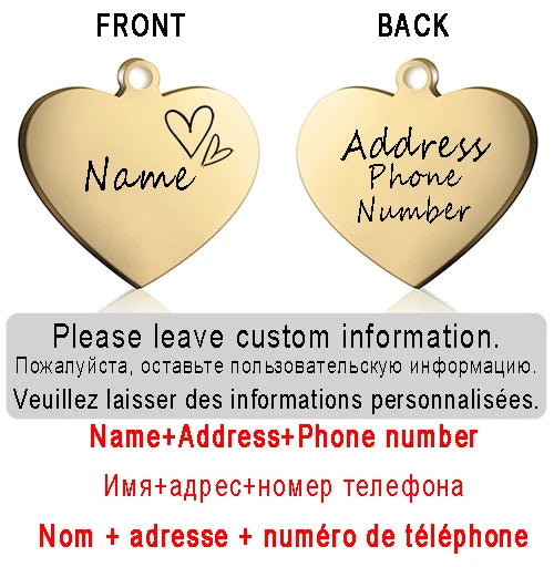 ID Heart Tag - Personalized