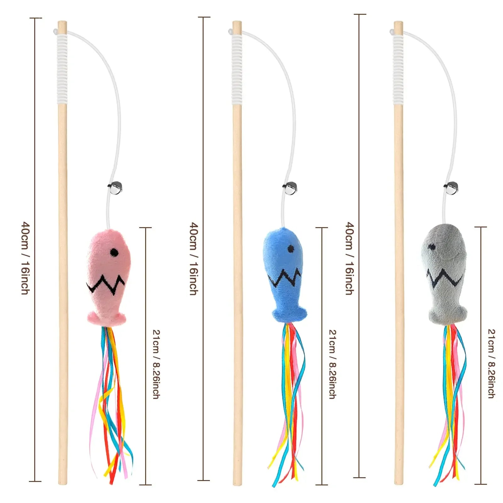 Interactive Elastic String Cat Stick
