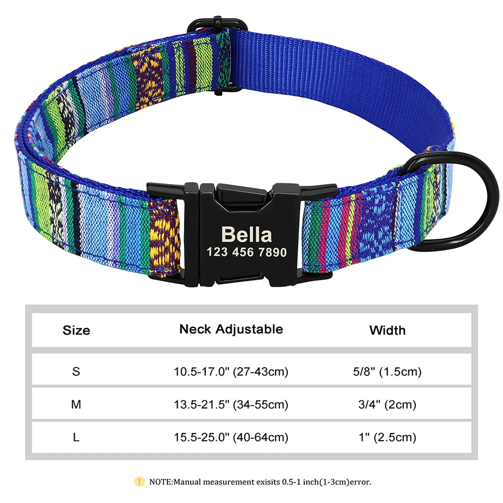 Personalized Dog Collar With Printed ID