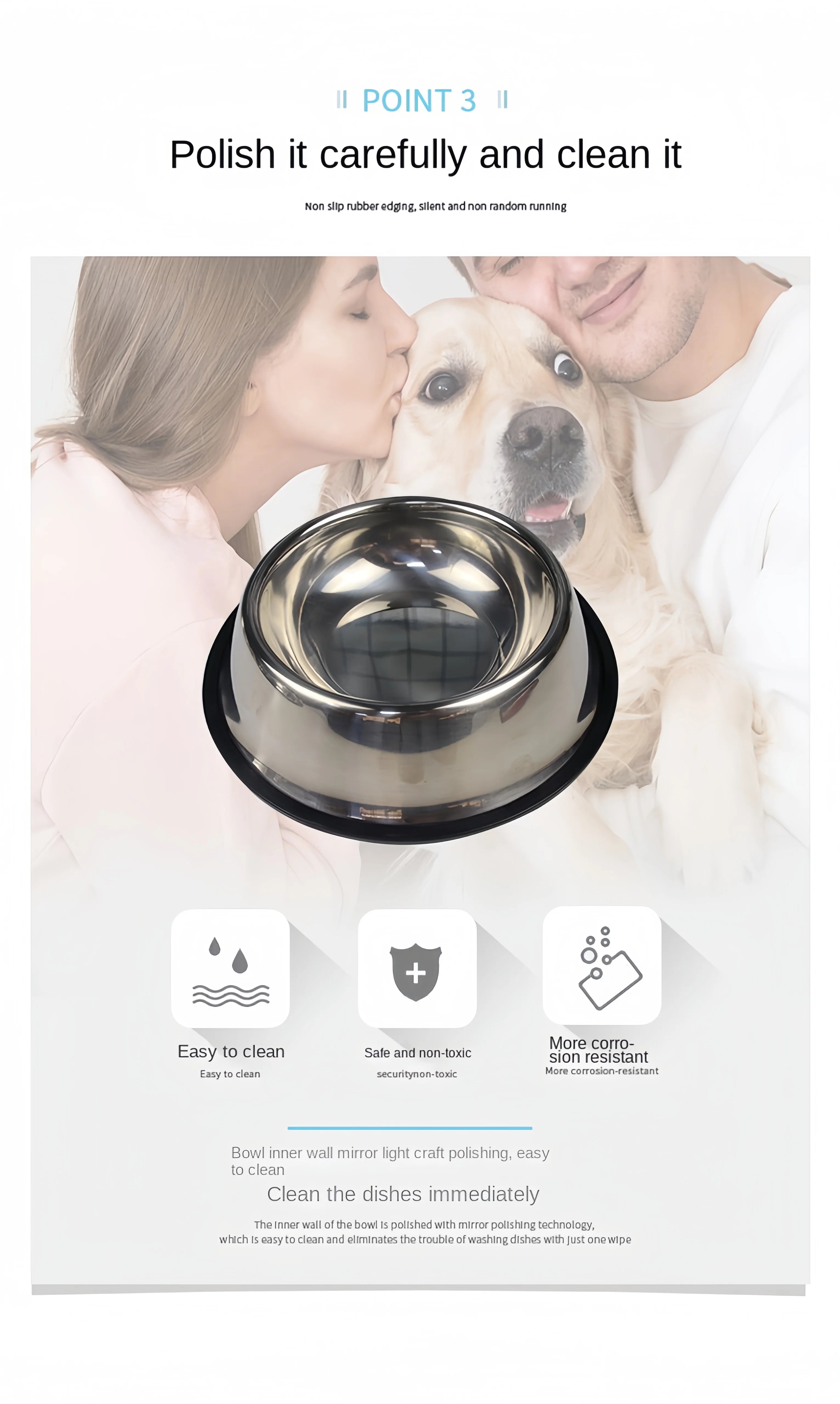 Pet Stainless Steel Feeding Bowl