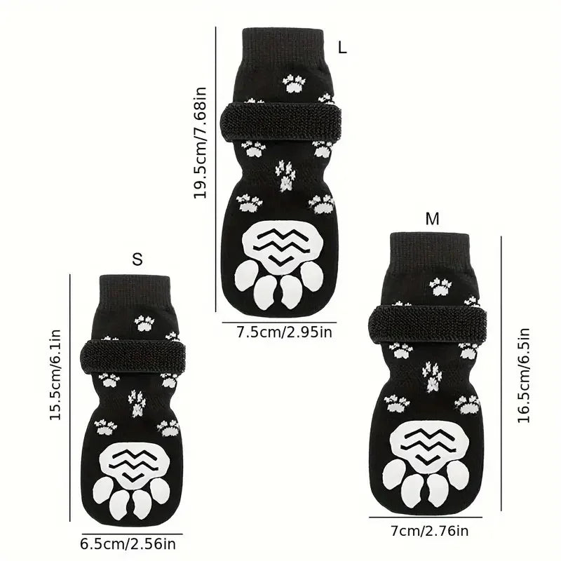 Anti-Slip Dog Socks 4pcs Paw Protector