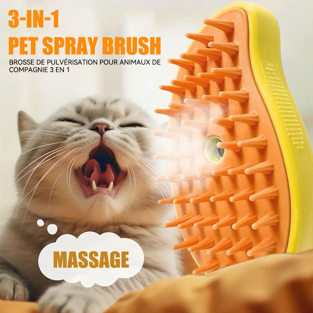 3-in-1 Pet Steamy Brush