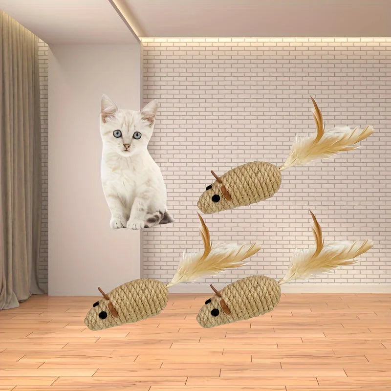 Sisal False Mouse Plush Toys