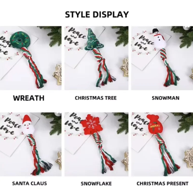 Christmas Dog Squeakey Chew Toys