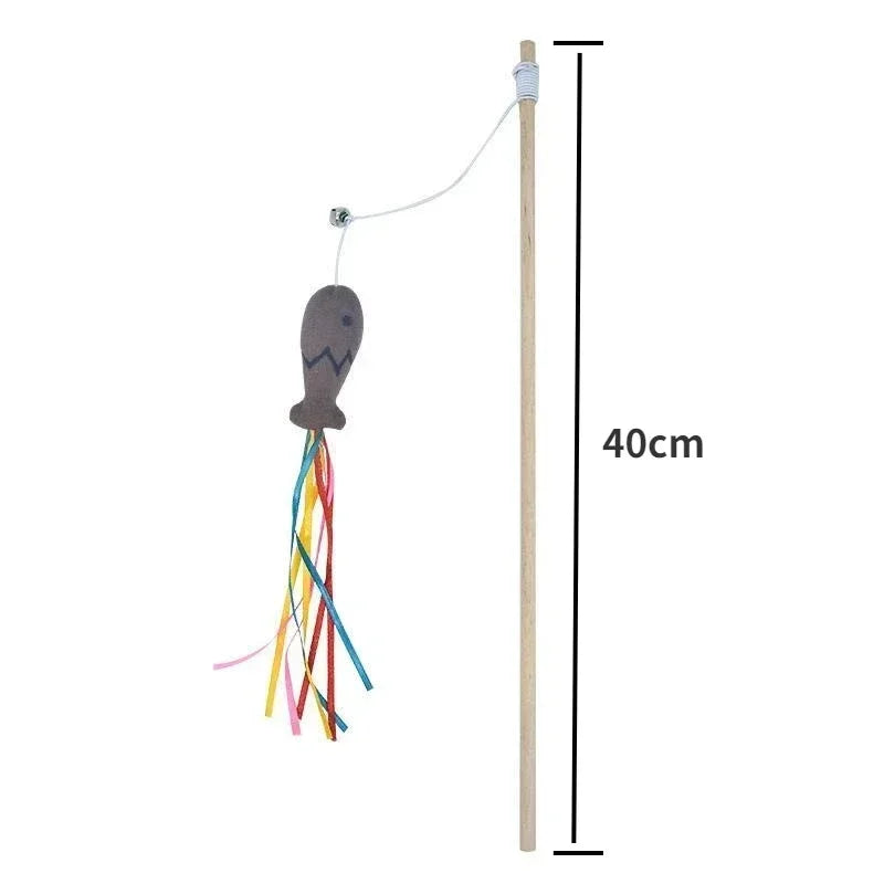 Interactive Elastic String Cat Stick