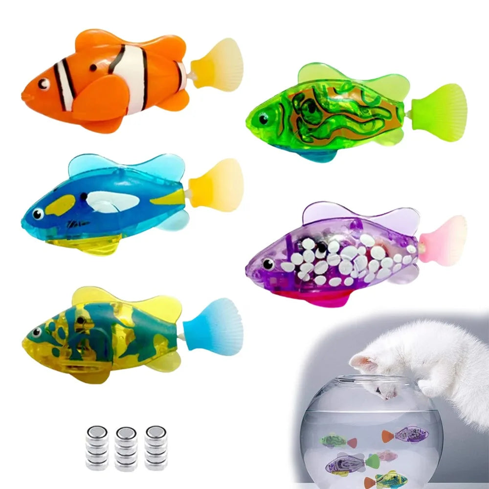 Cat Toy LED Swimming Robot Fish