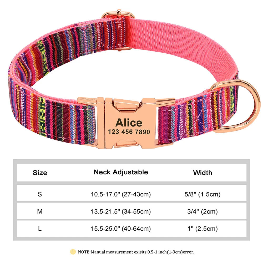 Personalized Dog Collar With Printed ID