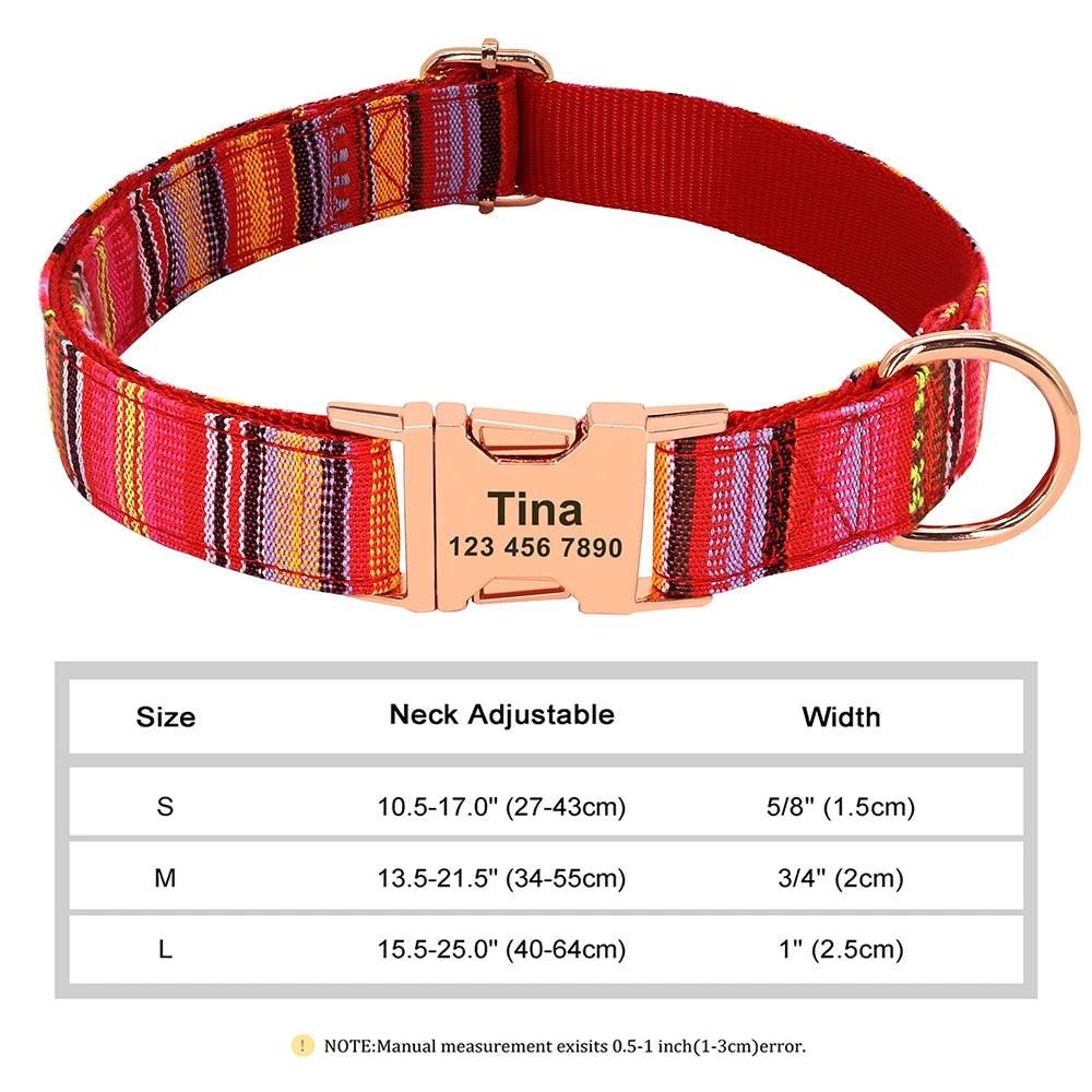 Personalized Dog Collar With Printed ID