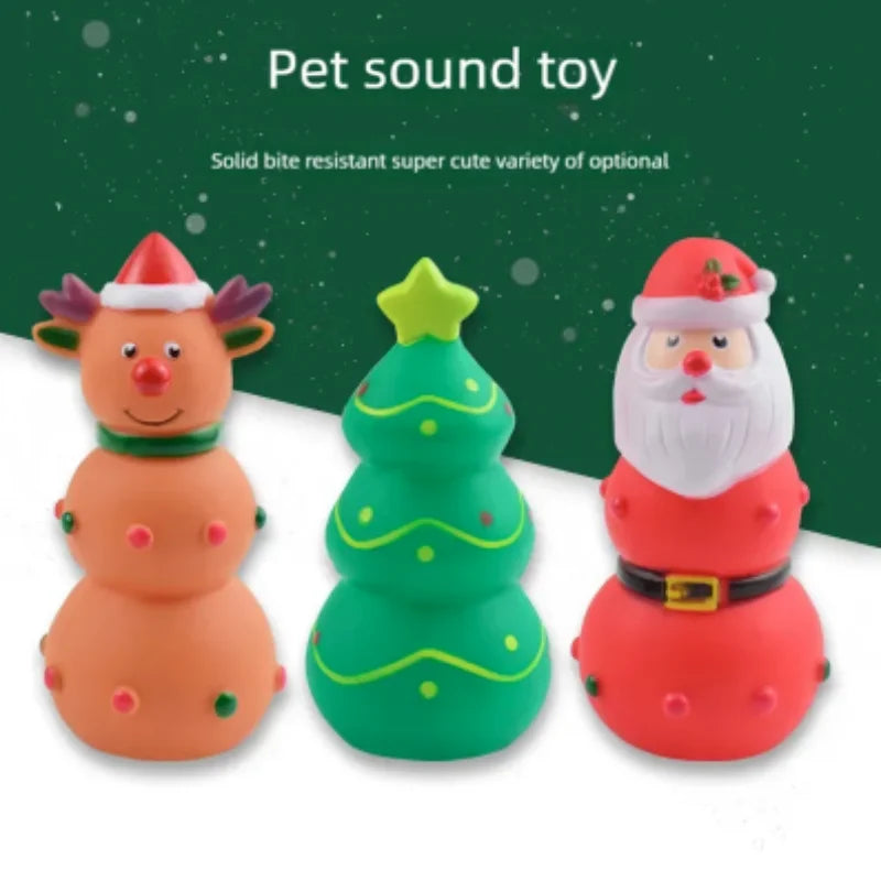 Christmas Dog Squeakey Chew Toys