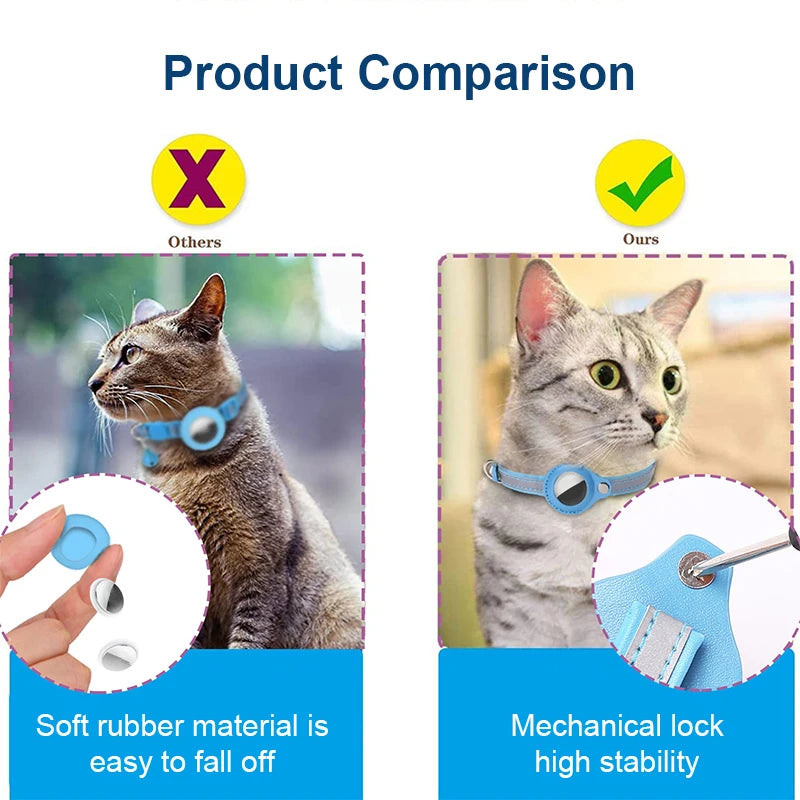 Anti-Lost Cat Collar for Airtag GPS Tracker