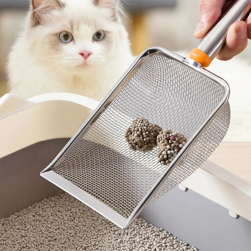 Stainless Steel Fine Mesh Cat Litter Scoop