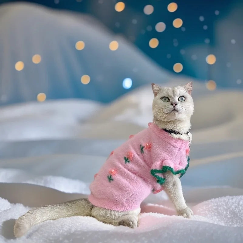 Pet Floral Warm Sweater