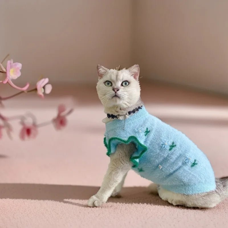 Pet Floral Warm Sweater