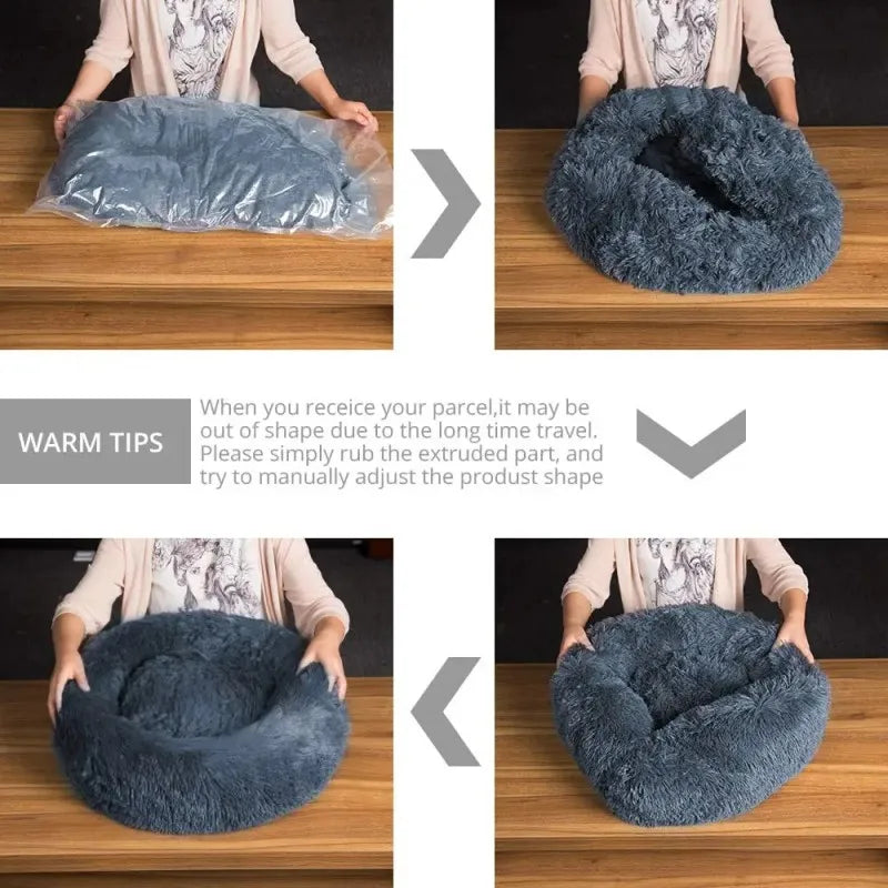 Super Soft Pet Donut Bed