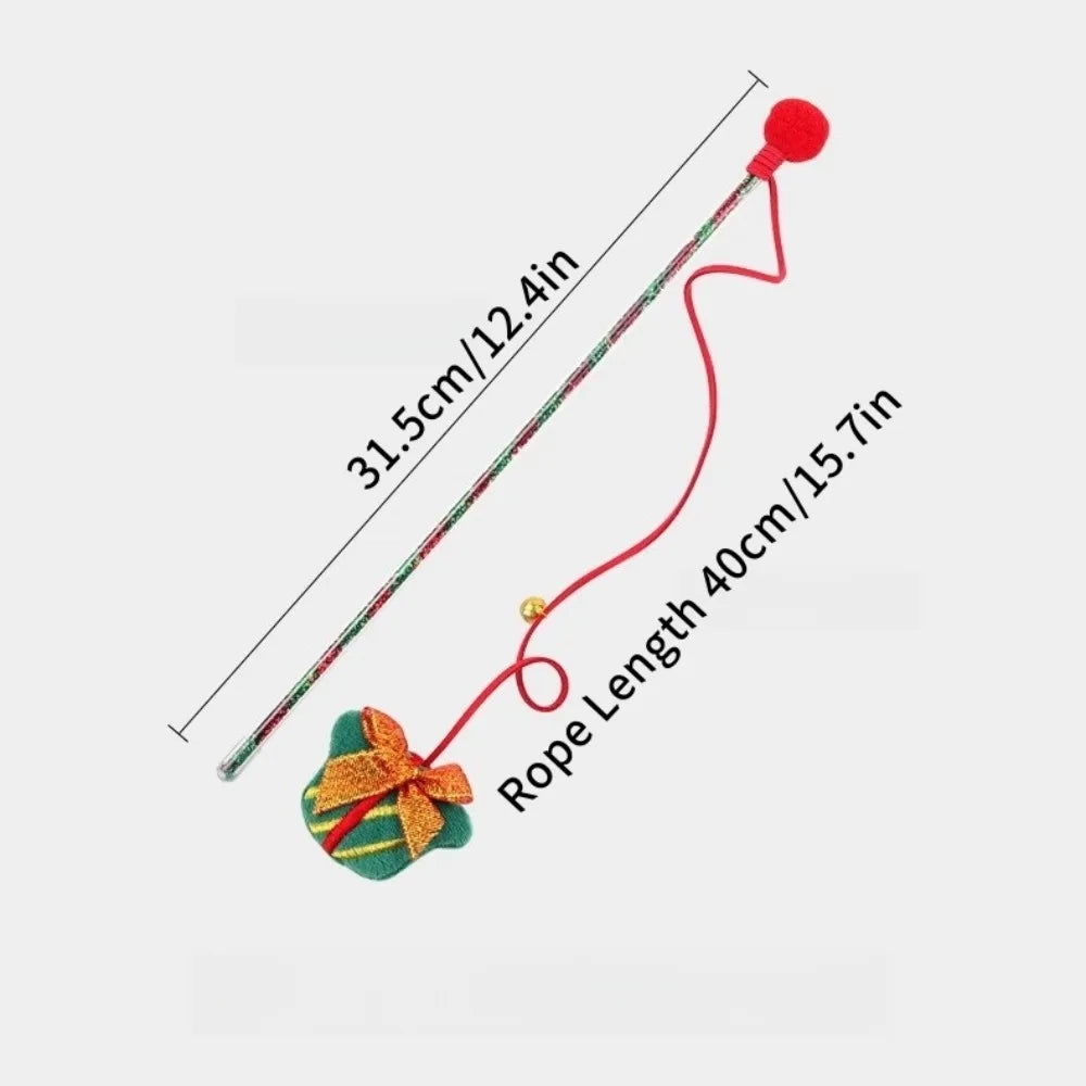 Christmas Cats Teasing Sticks