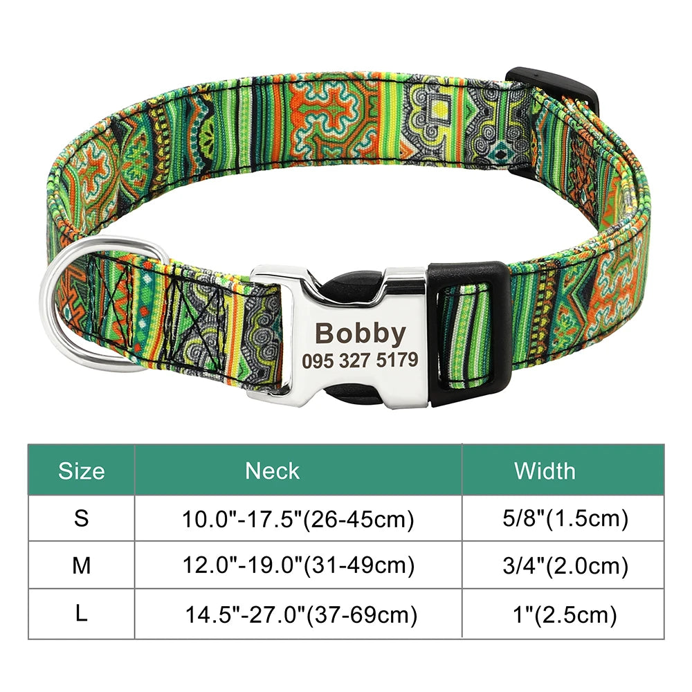 Personalized Dog Collar With Printed ID