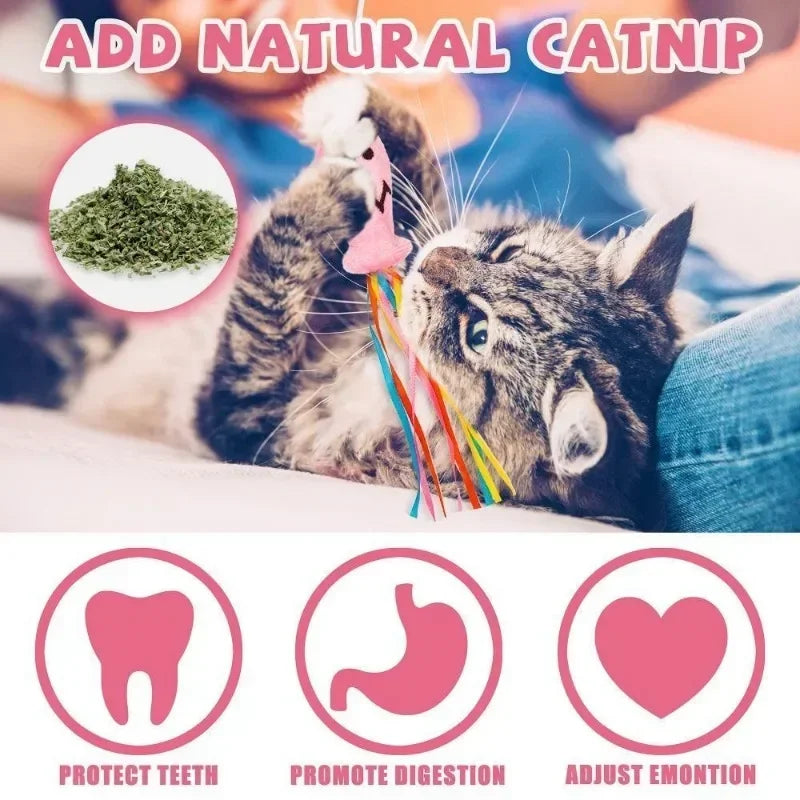 Interactive Elastic String Cat Stick