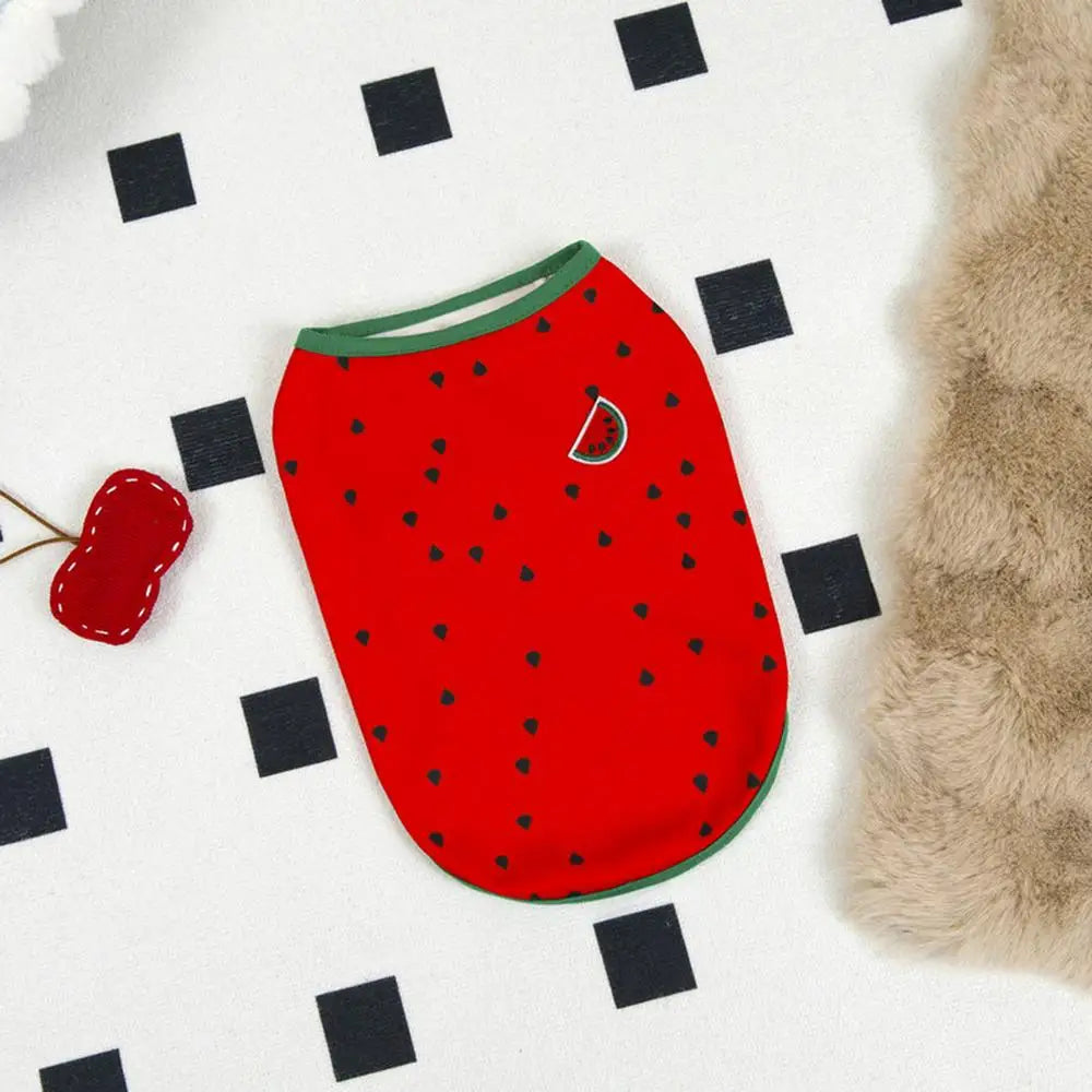 Soft Breathable Dog Clothes - Cute Watermelon Pineapple Outfit
