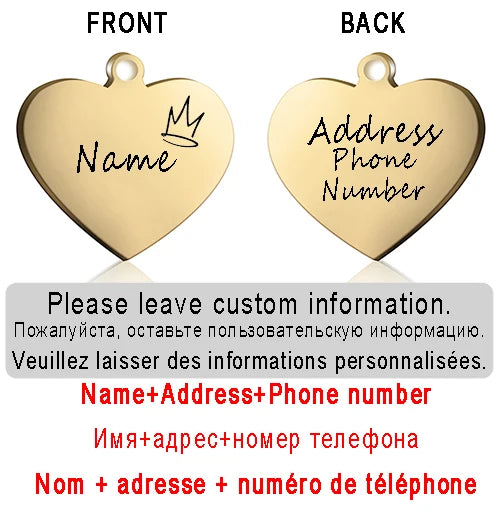 ID Heart Tag - Personalized
