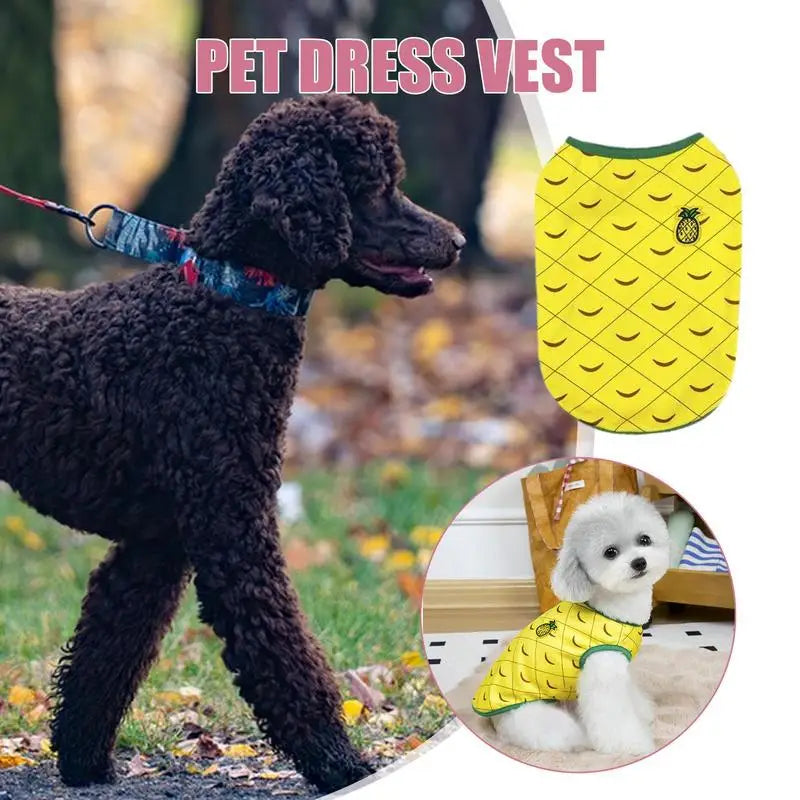 Soft Breathable Dog Clothes - Cute Watermelon Pineapple Outfit