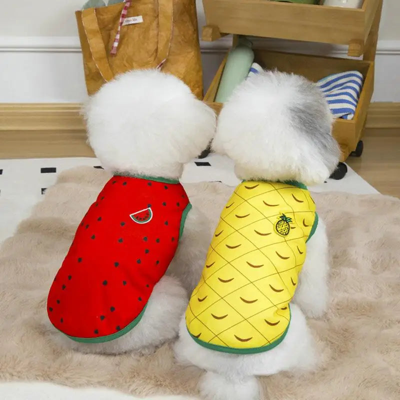 Soft Breathable Dog Clothes - Cute Watermelon Pineapple Outfit
