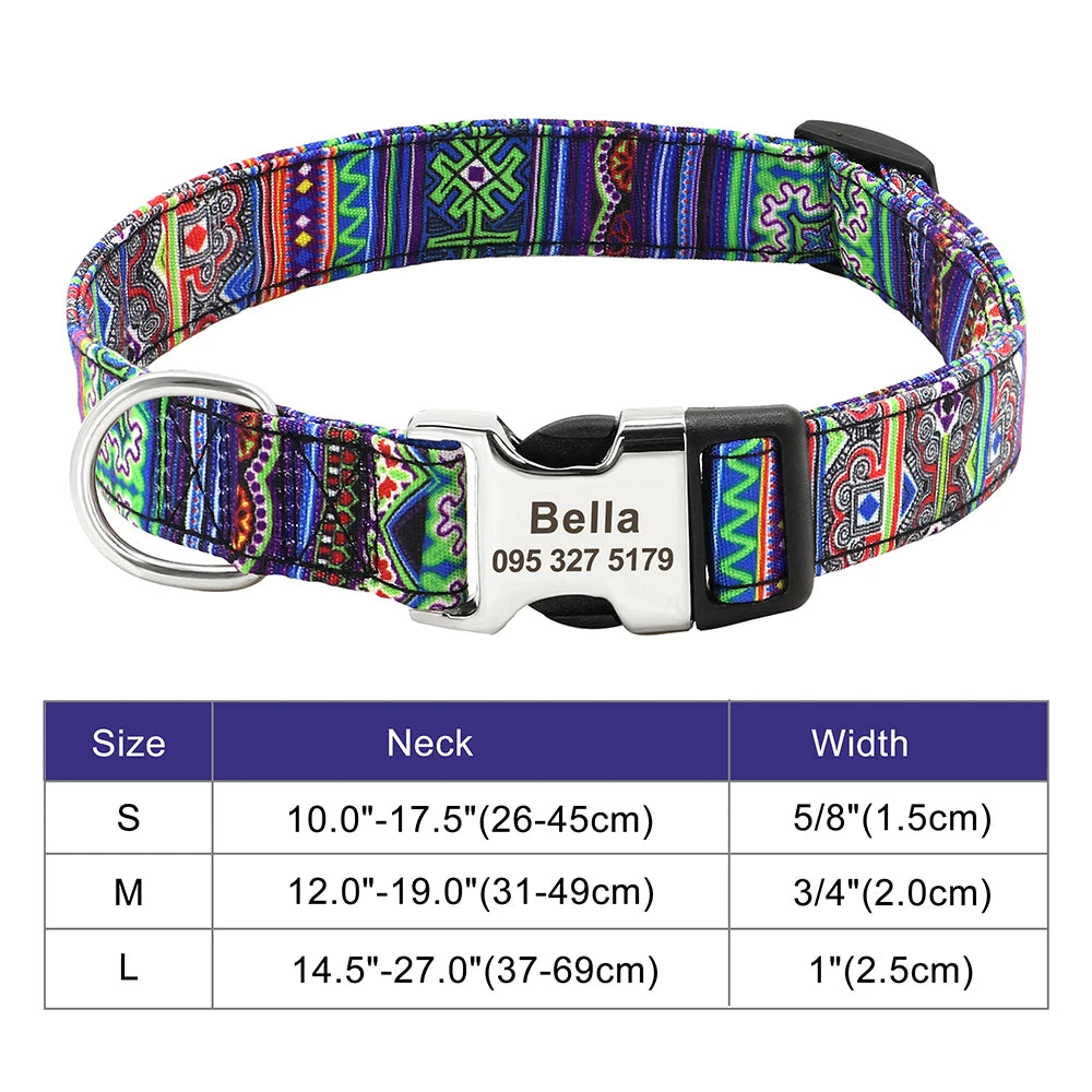 Personalized Dog Collar With Printed ID