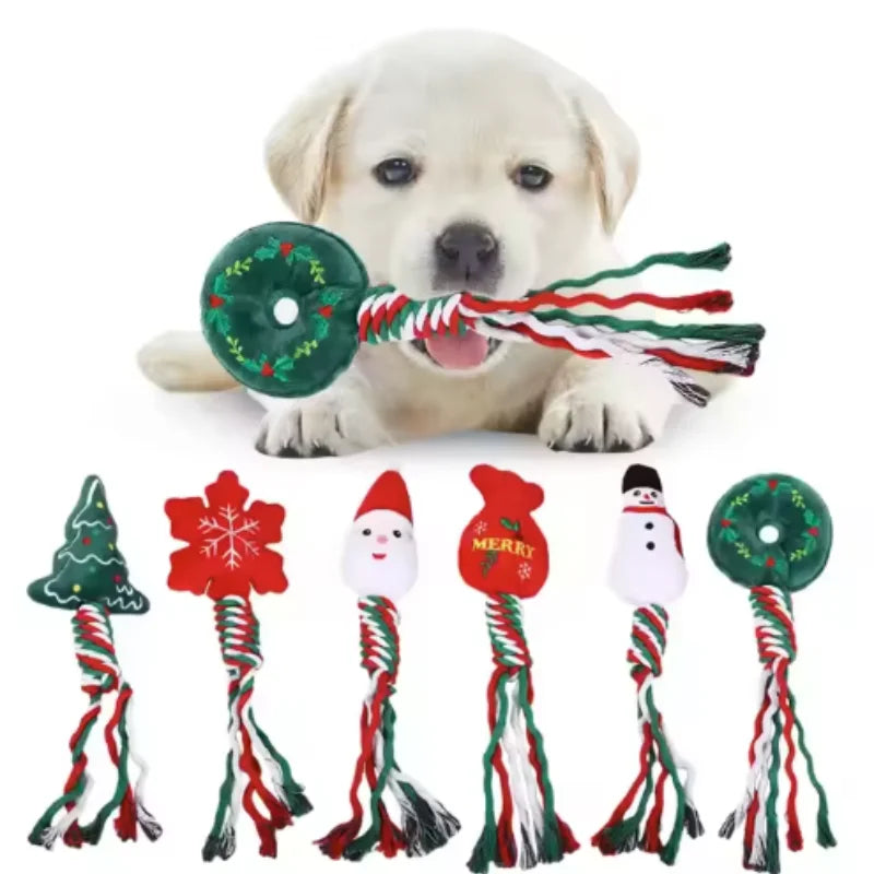 Christmas Dog Squeakey Chew Toys