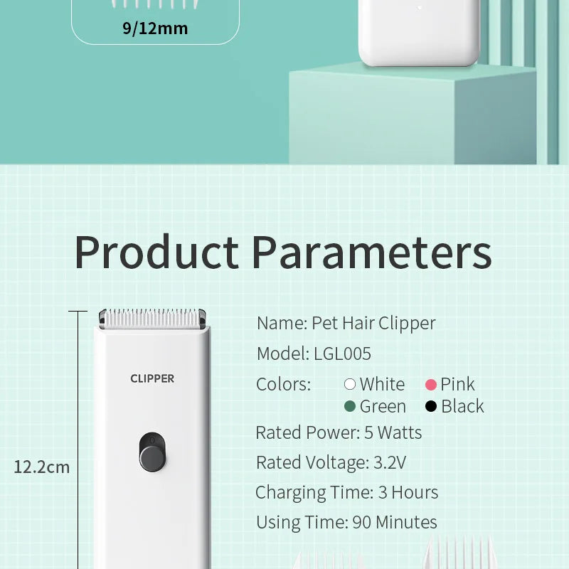 Cordless Rechargeable Pet Hair Trimmer