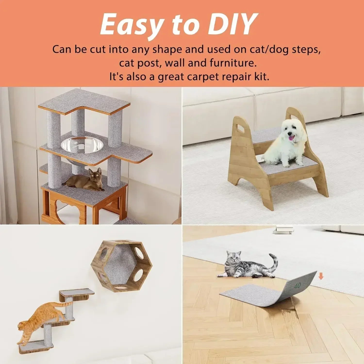 Self-Adhesive Cats Scratch Carpet