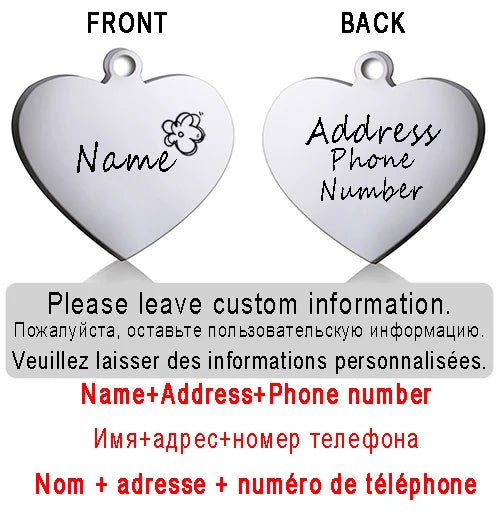 ID Heart Tag - Personalized