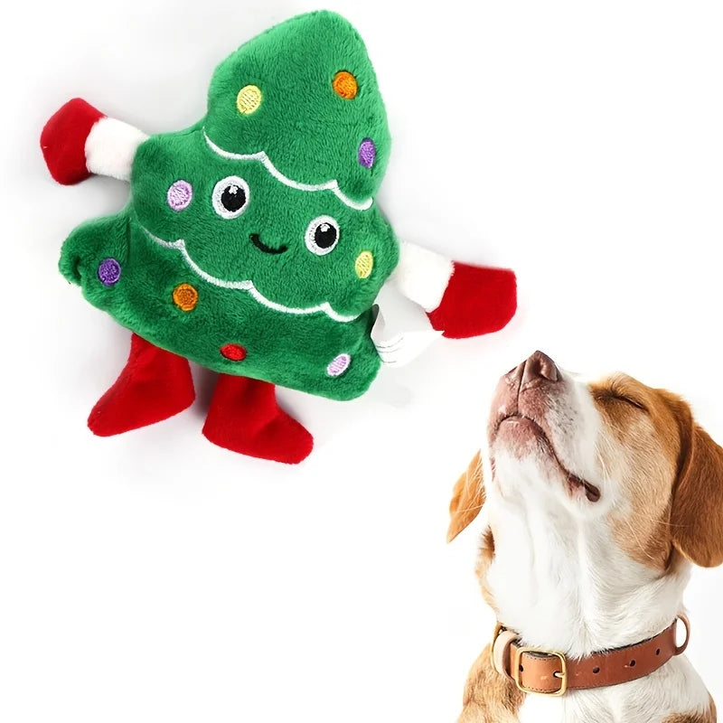 Christmas Tree Plush Dog Toy