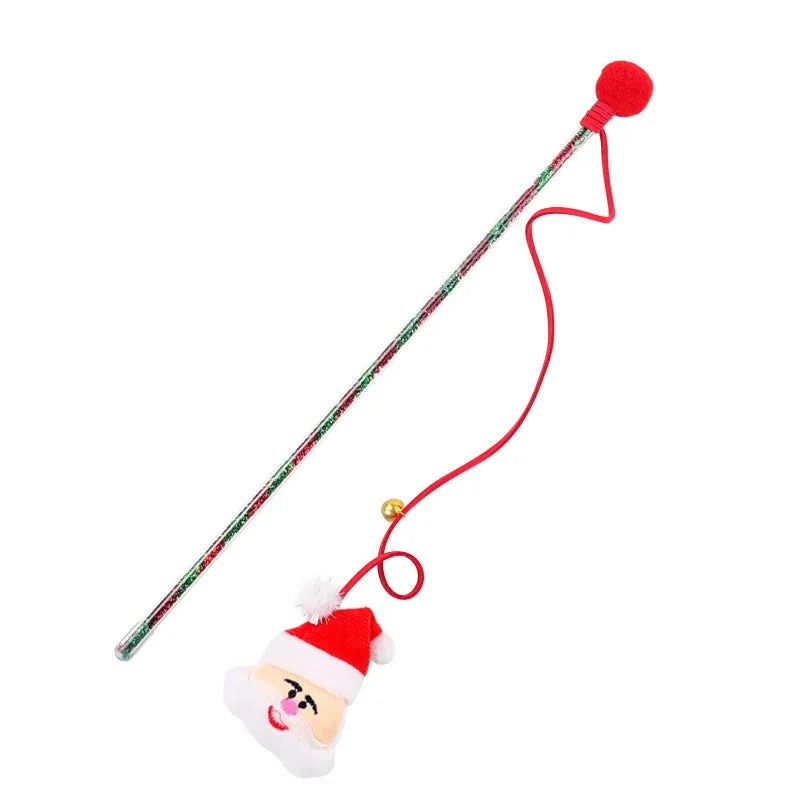 Christmas Cats Teasing Sticks