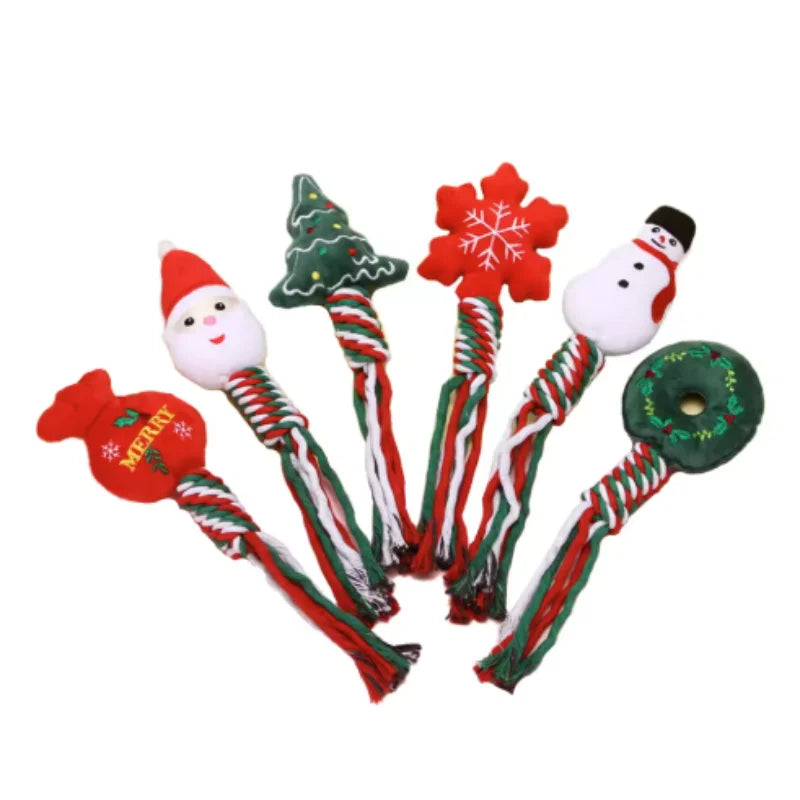 Christmas Dog Squeakey Chew Toys