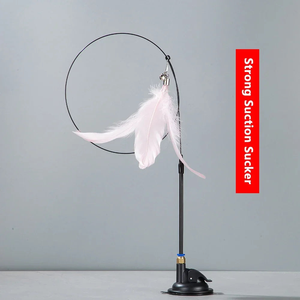 Handheld/ Adsorbable Feather Teaser