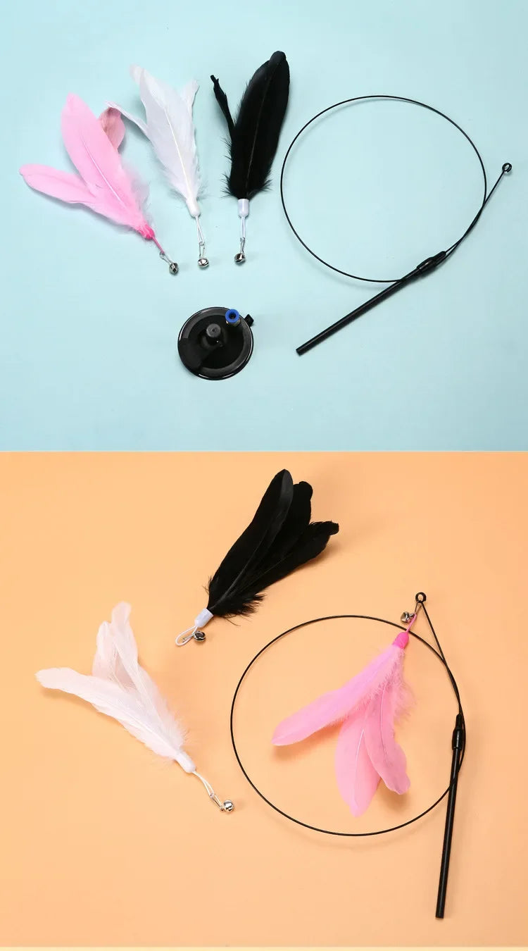 Handheld/ Adsorbable Feather Teaser