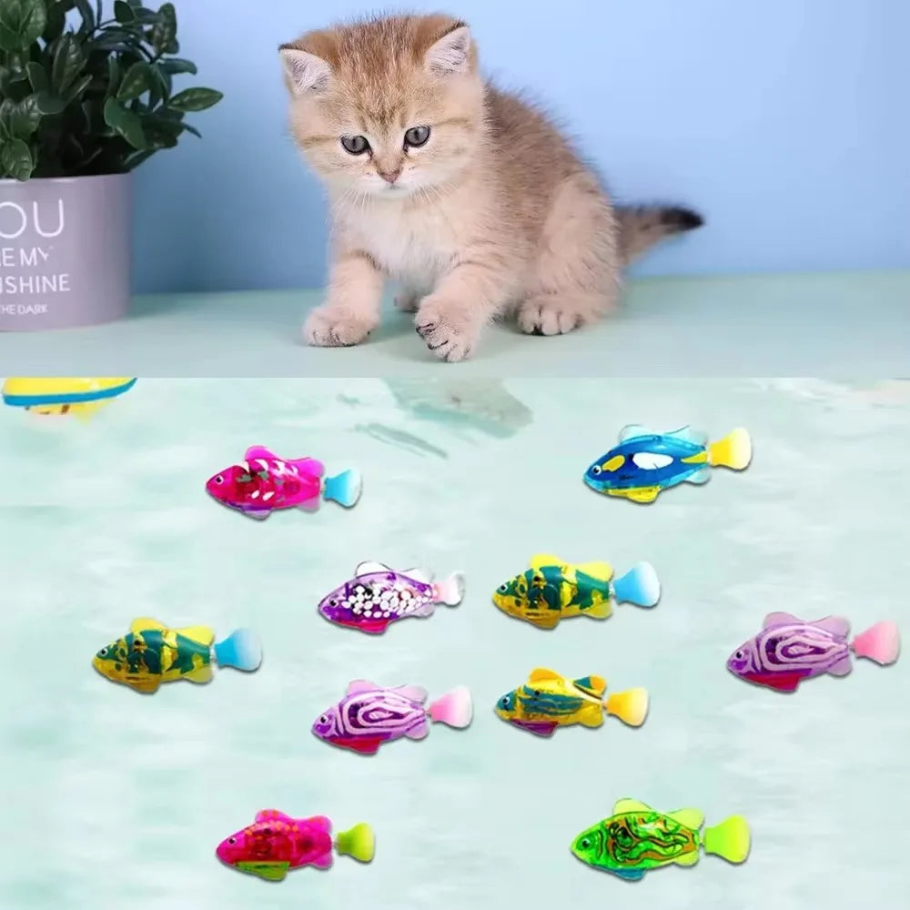 Cat Toy LED Swimming Robot Fish