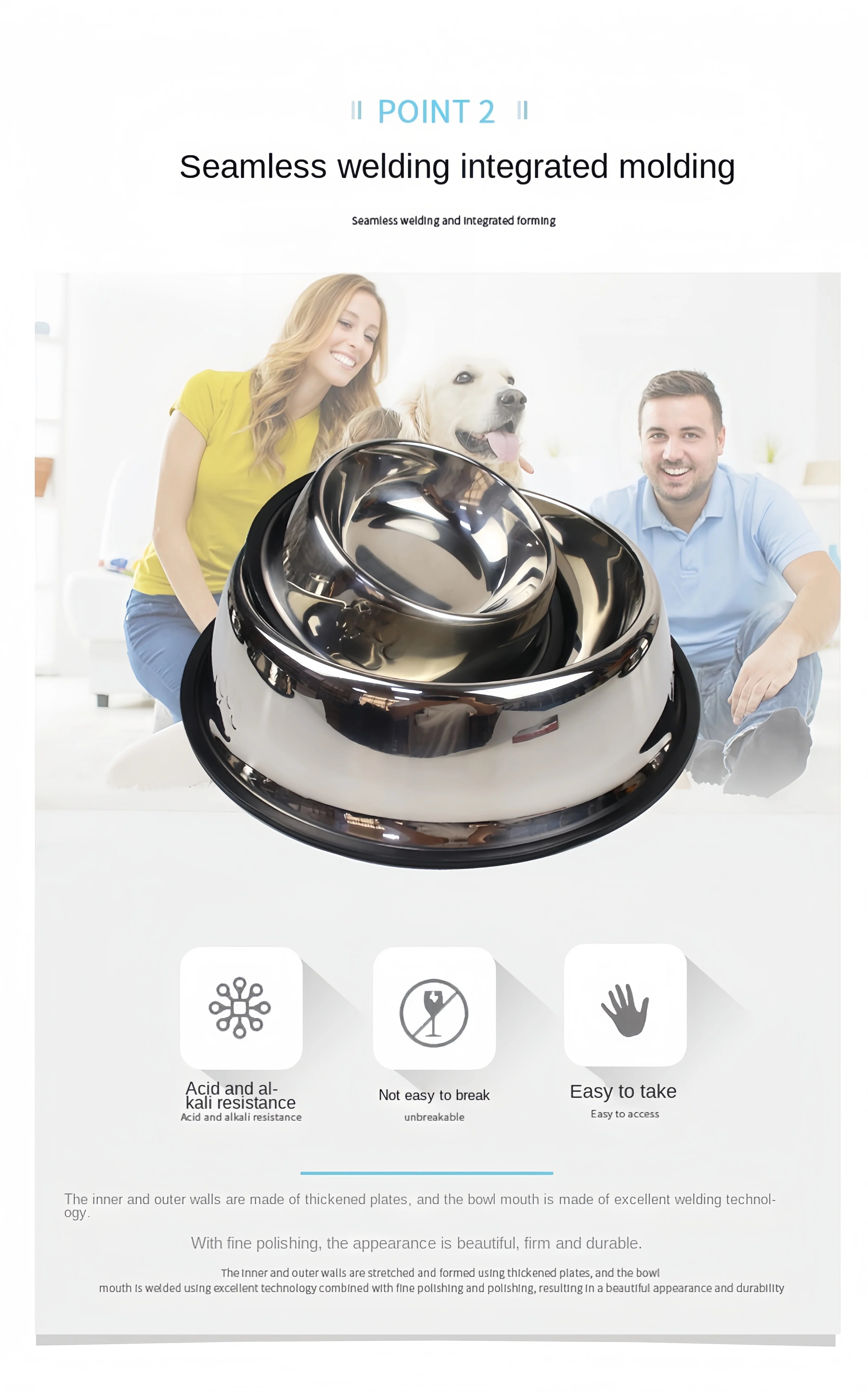 Pet Stainless Steel Feeding Bowl