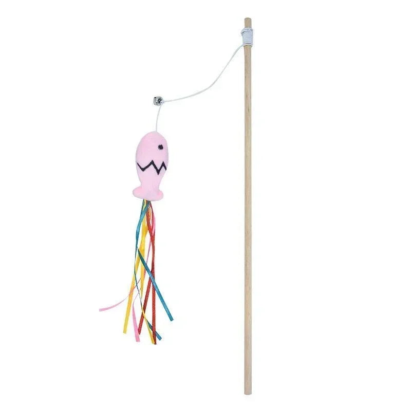 Interactive Elastic String Cat Stick