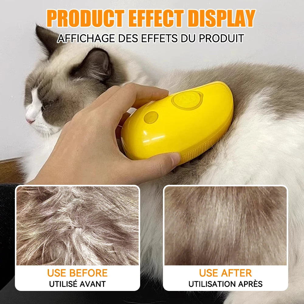 3-in-1 Pet Steamy Brush