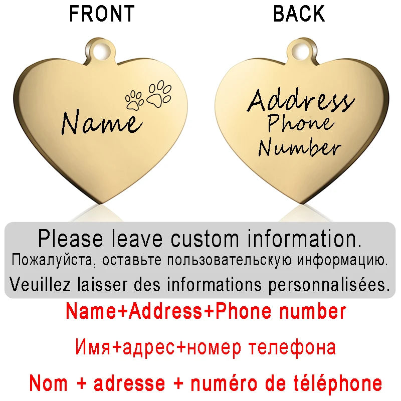 ID Heart Tag - Personalized