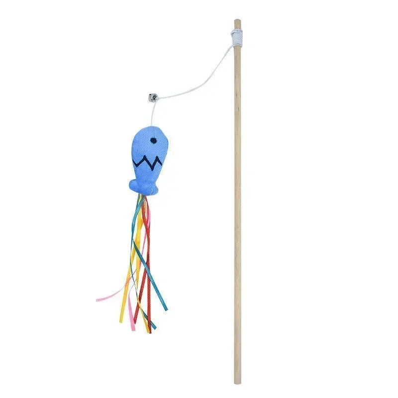 Interactive Elastic String Cat Stick