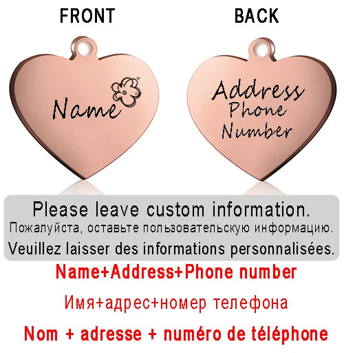ID Heart Tag - Personalized