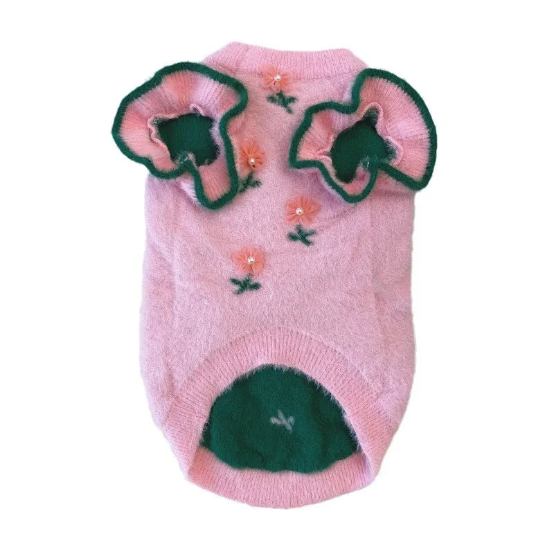 Pet Floral Warm Sweater