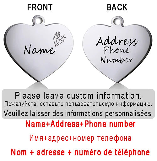 ID Heart Tag - Personalized